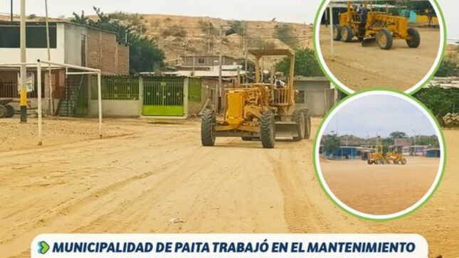Municipalidad de Paita trabajó en el mantenimiento de las canchas deportivas de La Huaca