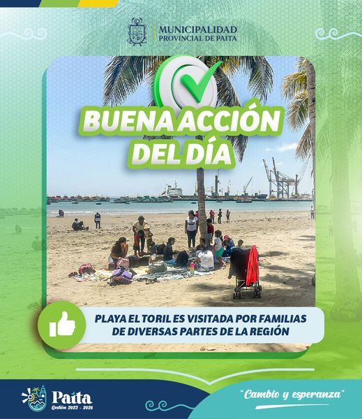 Playa El Toril es visitada por familias de diversas partes de la región