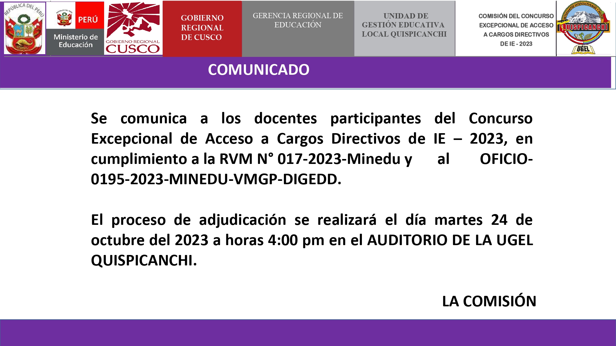 comunicado
