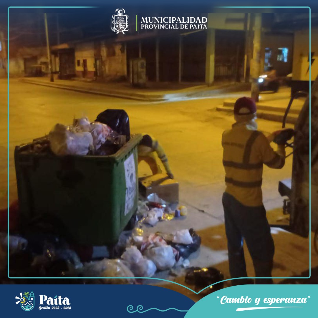 Municipalidad de Paita sigue trabajando por una provincia limpia