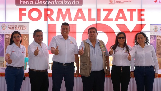 La Dirección Regional de Trabajo y Promoción del Empleo realizó la feria descentralizada “Formalízate Hoy Región San Martín”.