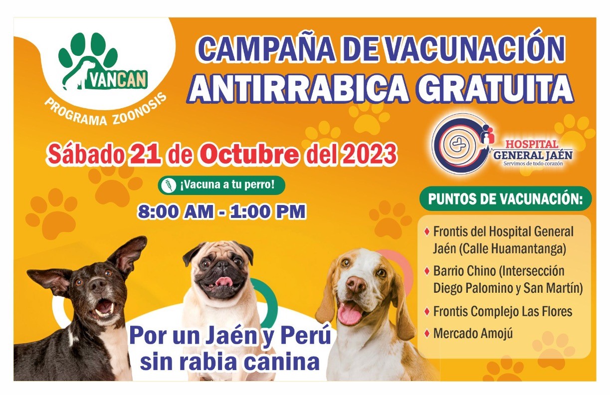 Campaña de vacunación antirrábica canina gratuita (Vancan) 2023