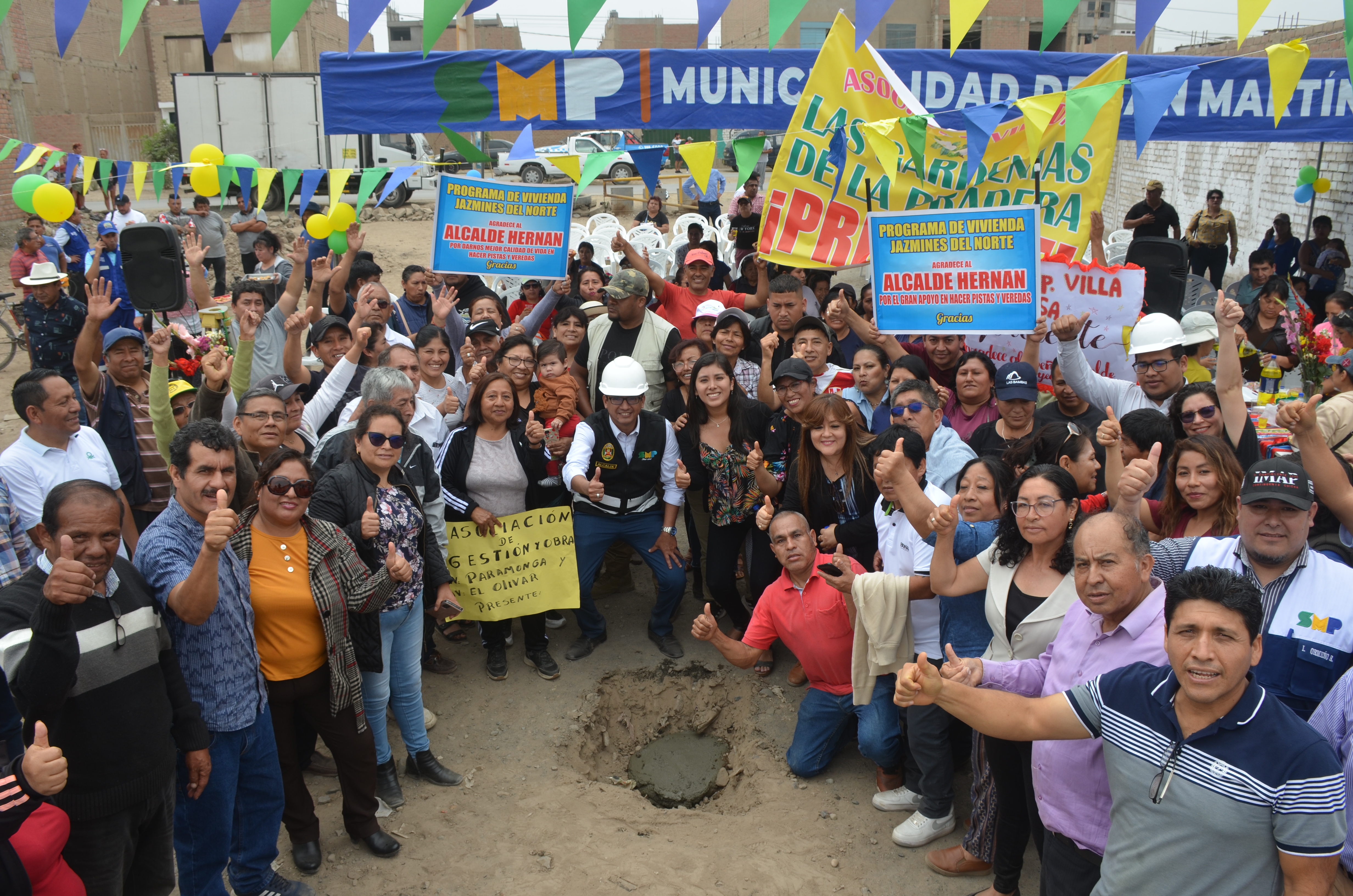 Burgomaestre sanmartiniano colocó la primera piedra de obras que desde hace 20 años esperaban con añoranza más de 1000 vecinos de seis programas de vivienda.