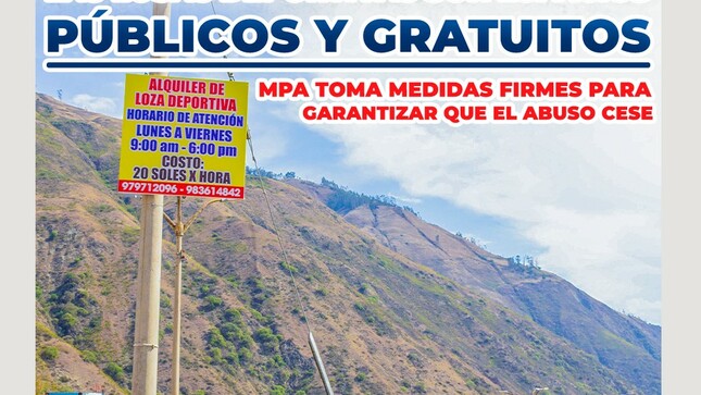 MPA: En Defensa De Los Espacios Deportivos Públicos De Abancay