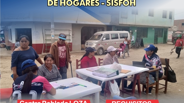 SISFOH- HUAURA REALIZARÁ EMPADRONAMIENTO PARA LA CLASIFICACIÓN SOCIOECONÓMICA DE HOGARES EN EL CENTRO POBLADO LOZA