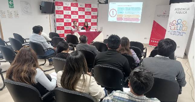 La Contraloría General invita a la ciudadanía y sociedad civil de los distritos de la provincia de Jaén a presentar alertas y/o denuncias sobre presuntas irregularidades en obras públicas, contrataciones, ejecución presupuestal, entre otros, así como deficiencias en servicios públicos, durante la audiencia pública presencial “La Contraloría te escucha” que se realizará este jueves 26 de octubre.