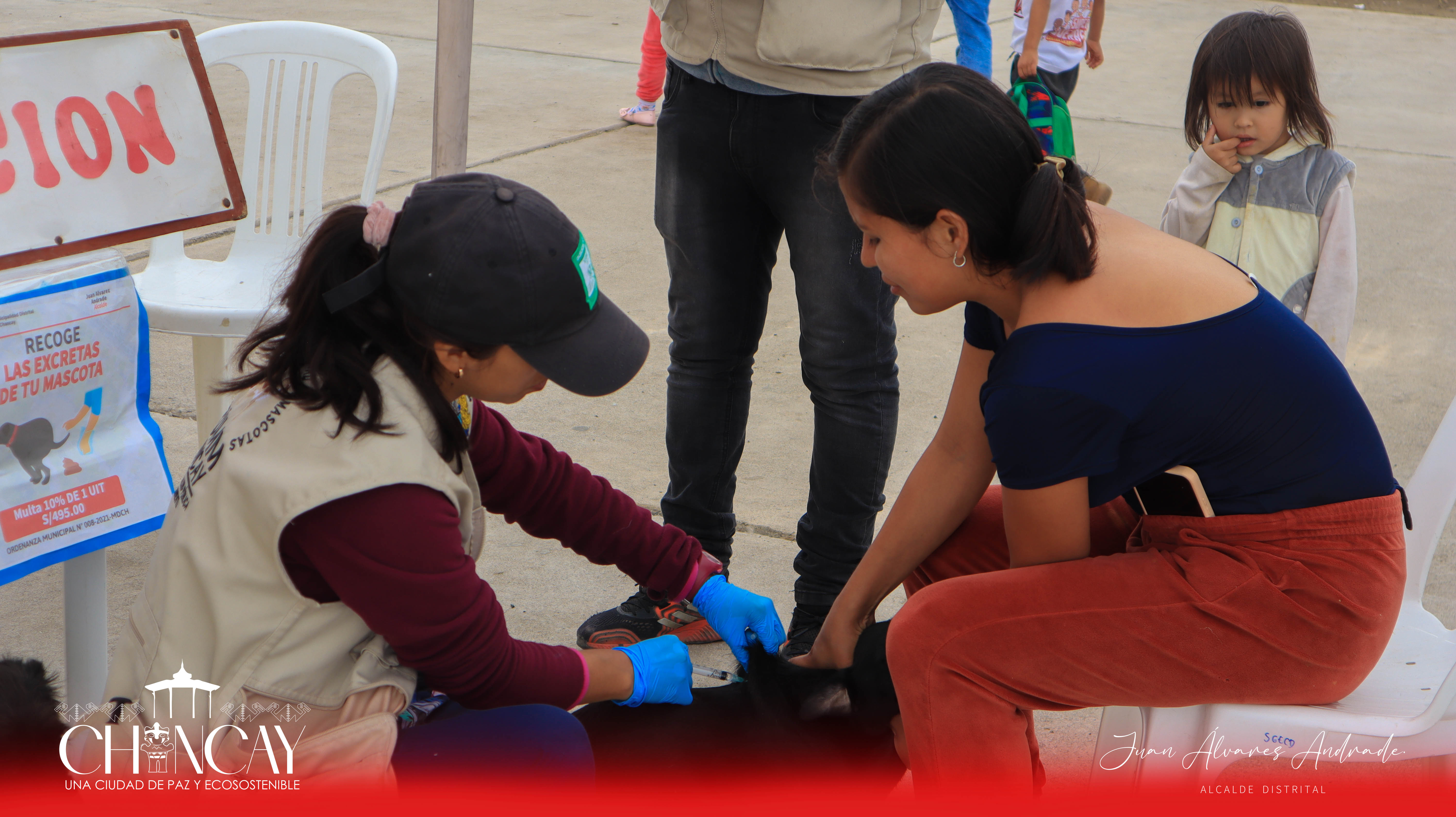 La actividad estuvo liderada por la experimentada médico veterinaria Nancy Tasayco, quien estuvo acompañada por su colega Sandra Meza y un equipo dedicado de colaboradores.