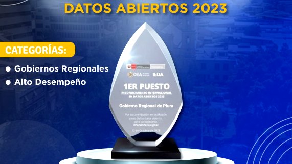 GORE obtiene 1er puesto en reconocimiento internacional de Datos Abiertos 2023