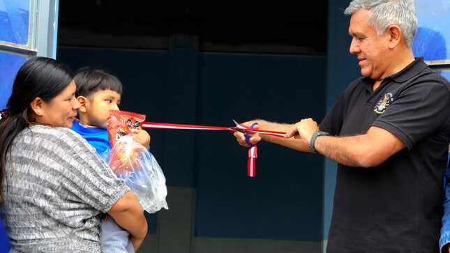 Alcalde Fernando Cárdenas inauguró renovado techo de Pronoei Carita de Ángel