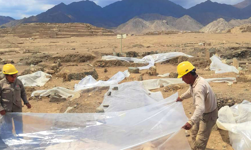 Zona Arqueológica Caral ejecuta acciones de prevención ante el fenómeno de El Niño
