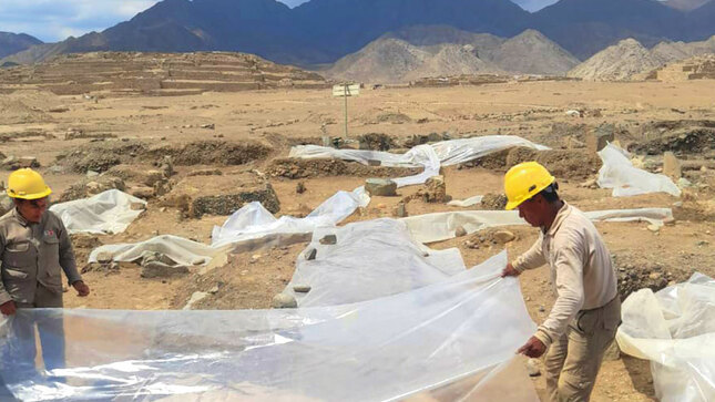 Zona Arqueológica Caral ejecuta acciones de prevención ante el fenómeno de El Niño