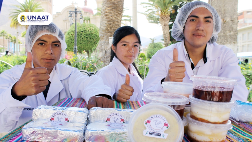 Estudiantes presentan turrón de cereales y granos andinos sin gluten