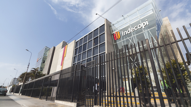 Imagen del frontis del Indecopi.
