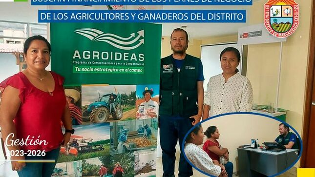 Buscan Financiamiento De Los Planes De Negocio De Los Agricultores Y Ganaderos Del Distrito.