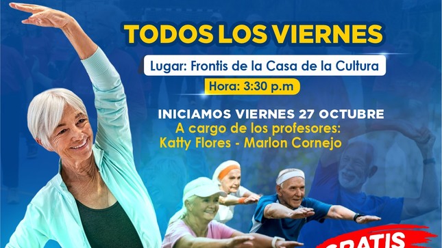 LA MUNICIPALIDAD DISTRITAL DE HUAURA INVITA A NUESTROS ADULTOS MAYORES PARTICIPAR DE LAS SESIONES DE GIMNASIA MANTENIMIENTO PARA LA SALUD