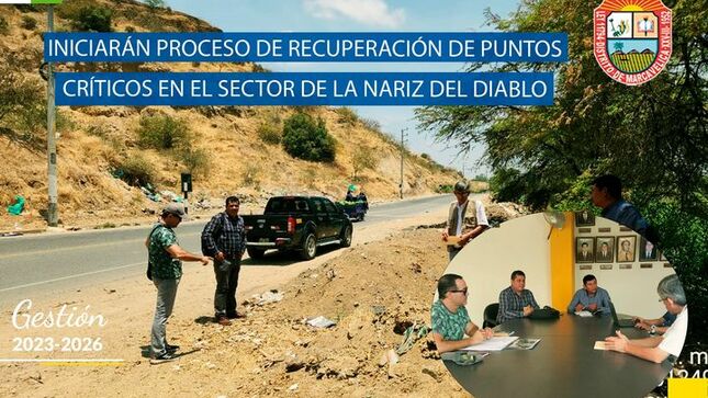Iniciarán Proceso De Recuperación De Puntos Críticos En El Sector De La Nariz Del Diablo.