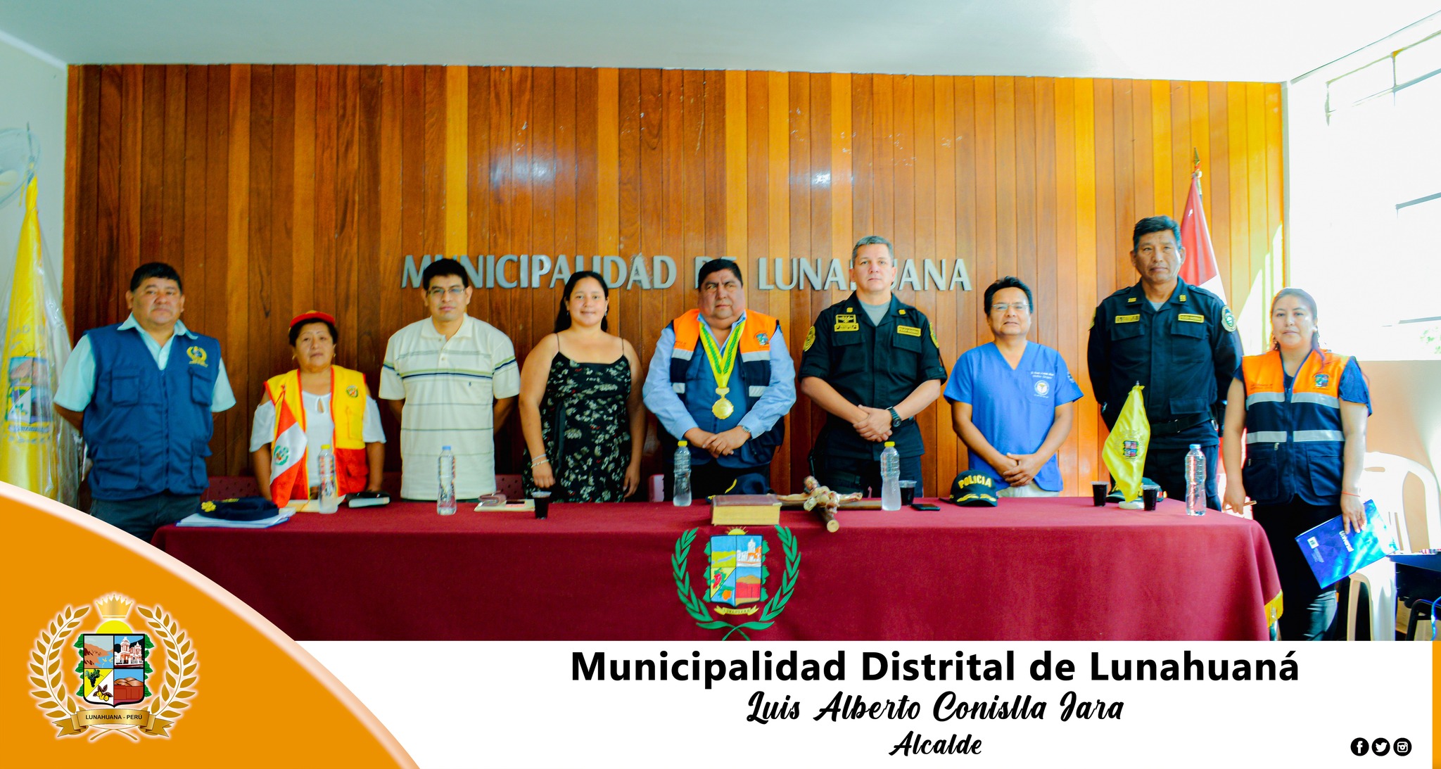 🟠🌧El burgomaestre del Distrito de Lunahuaná realizó la juramentación e instalación de la Plataforma de Defensa Civil🌧🟠