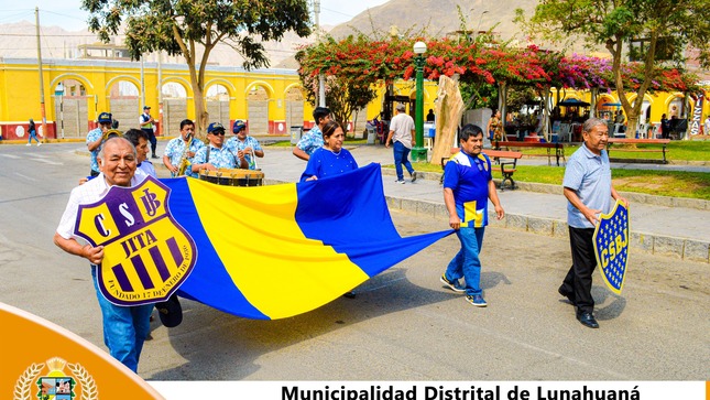Hoy quince de enero del año en curso, nuestra autoridad edil de la jurisdicción Sr. Luis Alberto Conislla Jara en compañía de sus Regidores, efectuaron el Izamiento de la Bandera Nacional, contando con la presencia del Club Boca Juniors del anexo de Jita al conmemorar sus 87° aniversario de vida institucional. 
El presidente del Club Sr. Víctor Rivas Samán, en su alocución agradeció a la autoridad edil por la invitación a este magno evento a nuestros símbolos patrios. Finalmente, el Alcalde de Lunahuaná expreso sus felicitaciones a todos los socios del club en mención. 
