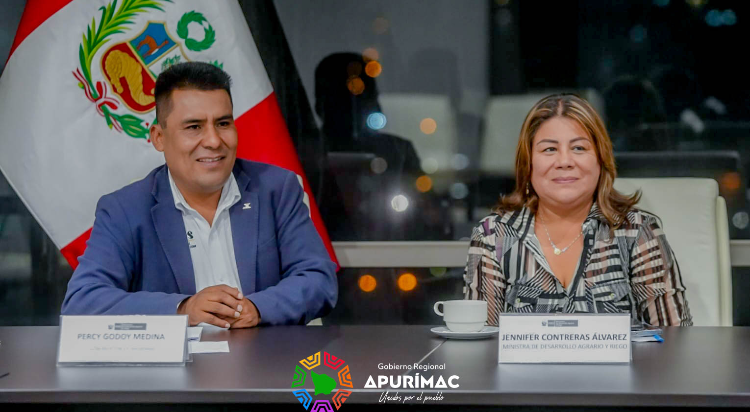 Gobernador Regional y Ministra de Agricultura concretaron acciones para atender emergencias por déficit hídrico en la región Apurímac