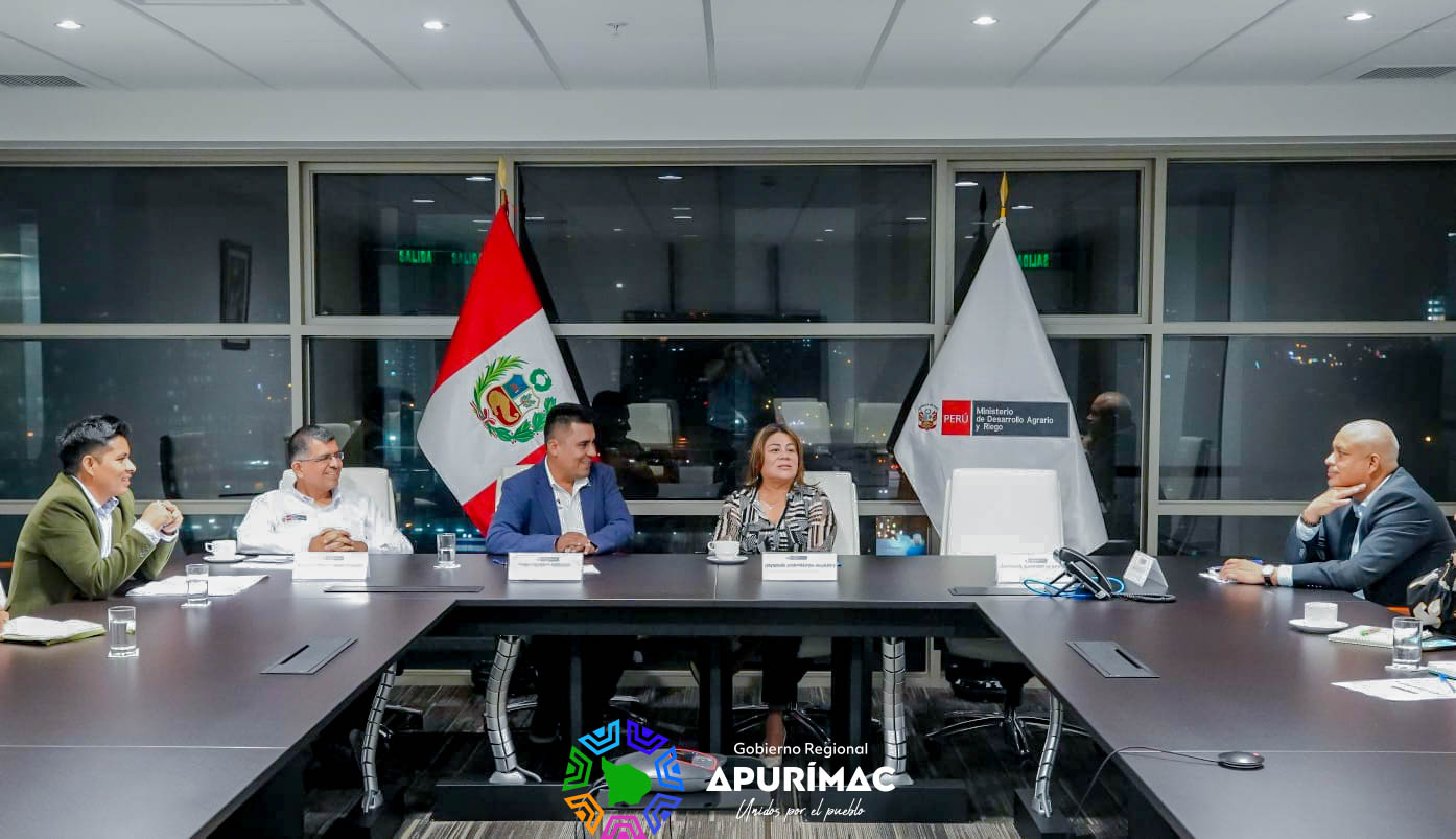 Gobernador Regional y Ministra de Agricultura concretaron acciones para atender emergencias por déficit hídrico en la región Apurímac