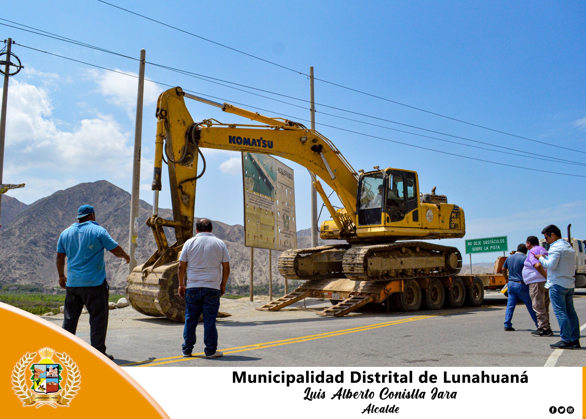 🟠Alcalde de Lunahuaná gestionó maquinaria pesada para reforzar la defensa ribereña del Rio Cañete en anexo de Ramadilla Con - Con🟠