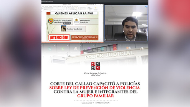 Corte del Callao capacitó a efectivos policiales sobre marco normativo de la Ley de prevención de violencia contra la mujer