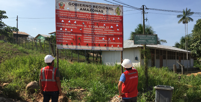 La Contraloría General advirtió situaciones que ponen en riesgo la calidad y vida útil de la obra de “Mejoramiento del servicio de transitabilidad vehicular en los jirones Iquitos, Amazonas, Francisco Bolognesi, Unkum Tukup Um, San Martín y la avenida Juan Velasco Alvarado del centro poblado del mismo nombre en el distrito de Nieva”, provincia de Condorcanqui.