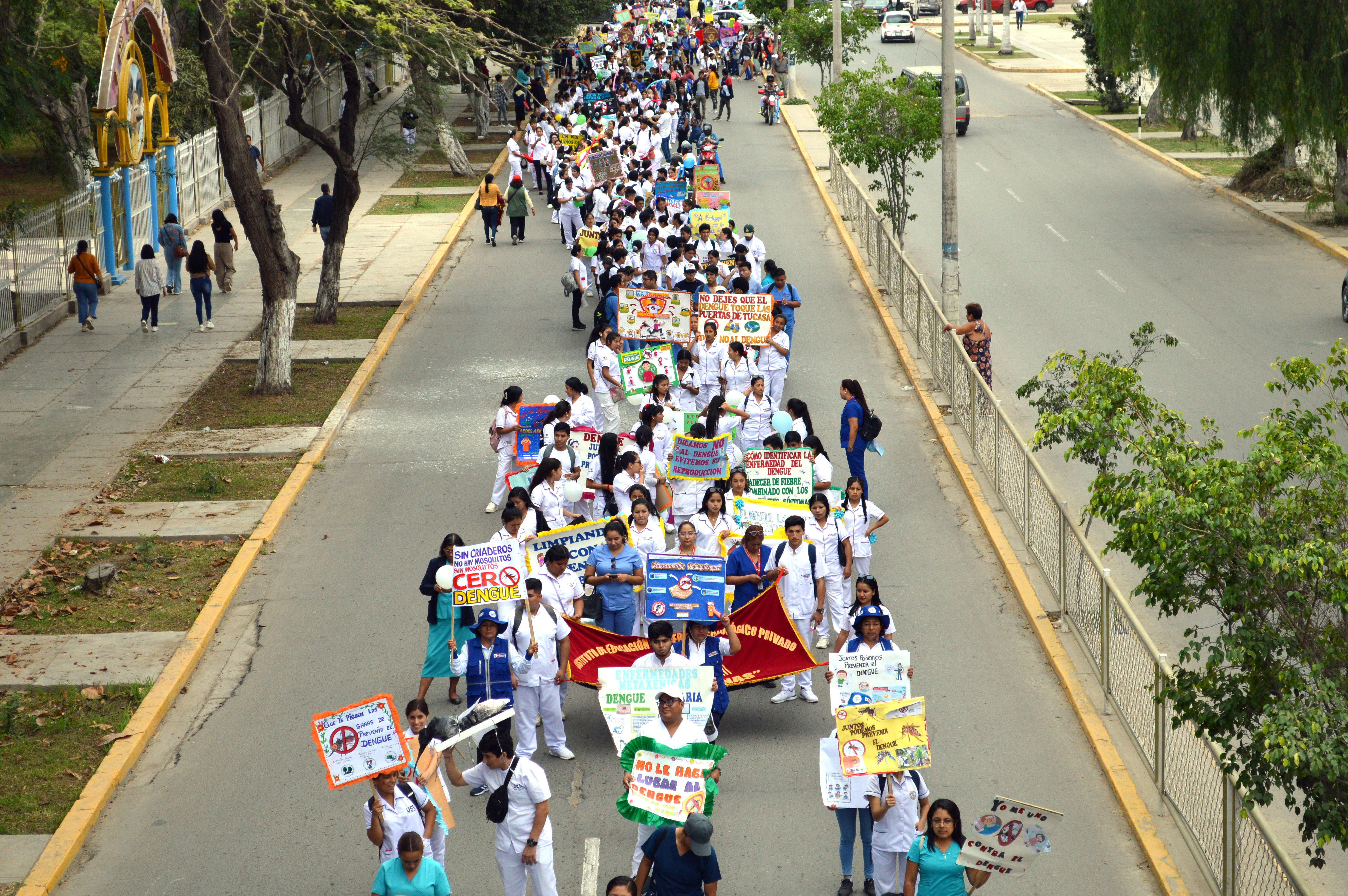 Más de 60 instituciones se unen en marcha de sensibilización para prevenir el dengue en Lambayeque