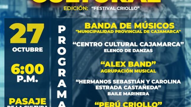 Para niños y adultos.  Inspírate en nuestros cuentos, mitos y leyendas locales y crea tu propio traje. Además, tendremos una show de música criolla y venta de comida en nuestra expoventa. 🇵🇪
🗓️Lunes 30 de octubre 
🕑6:00 p. m.
📍Patio principal del Centro Cultural Miguel Espinach 
𝗜𝗻𝗴𝗿𝗲𝘀𝗼 𝗹𝗶𝗯𝗿𝗲 🧛🏻‍♂️ 𝗡𝗼 𝗿𝗲𝗾𝘂𝗶𝗲𝗿𝗲 𝗽𝗿𝗲𝘃𝗶𝗮 𝗶𝗻𝘀𝗰𝗿𝗶𝗽𝗰𝗶𝗼́𝗻