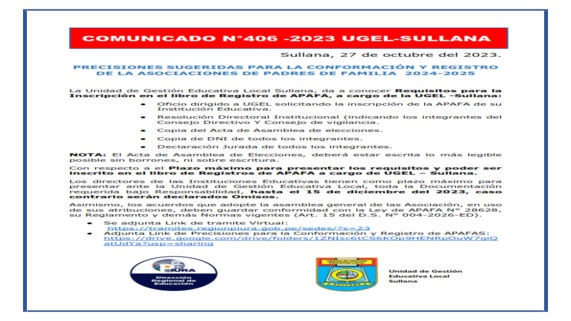 Comunicado N°406-2023 parte 1