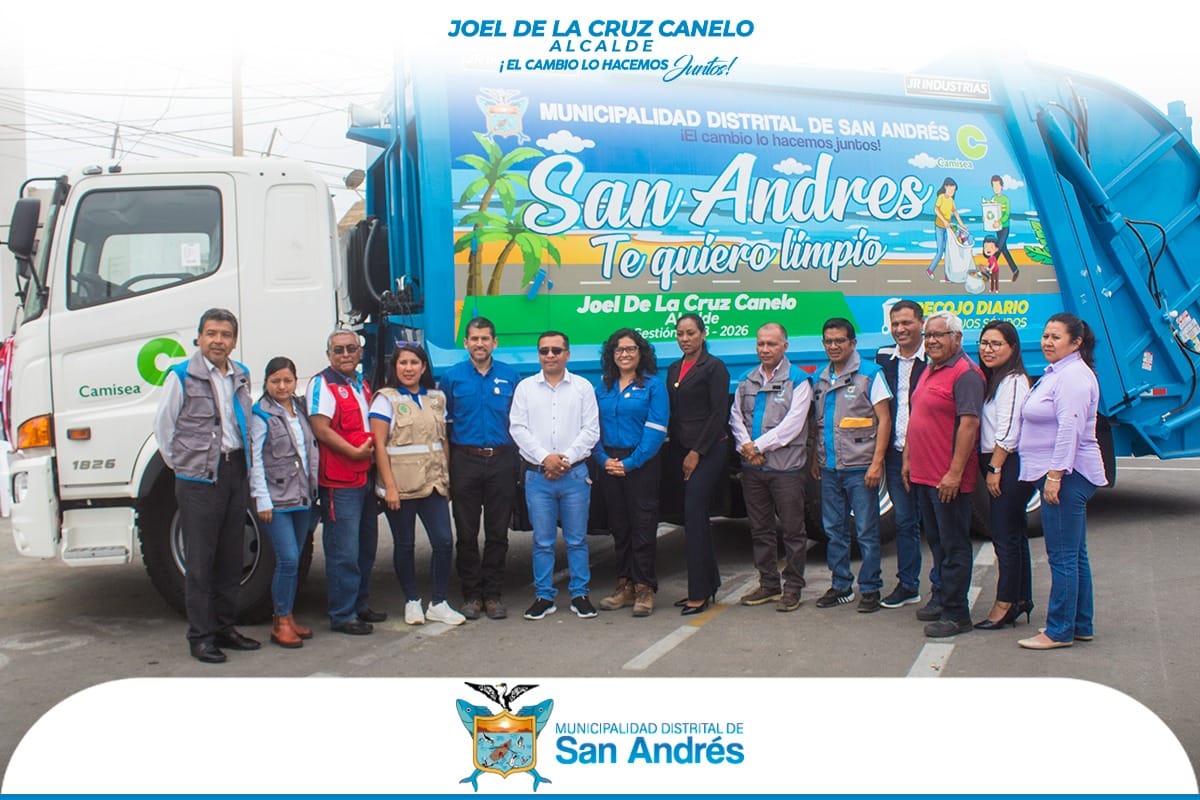 Entrega del Camión Compactador a la Municipalidad Distrital de San Andrés.