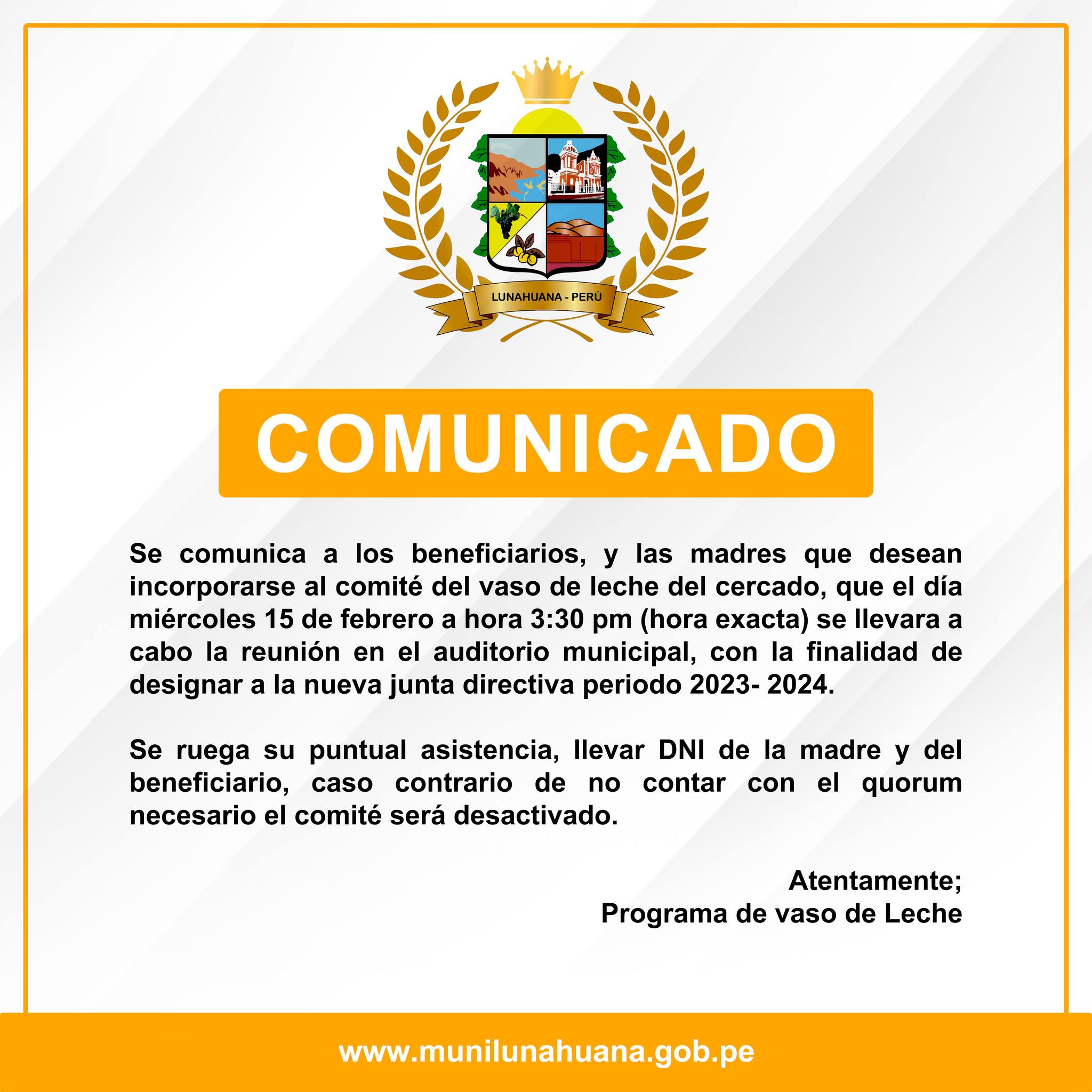 🟠Comunicado a todo el Público en General🟠