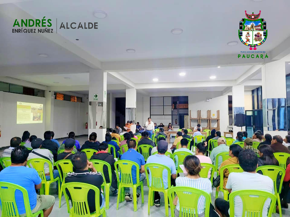 PAUCARÁ CIUDAD DE EMPRENDEDORES 
Andrés Enríquez Nuñez - Alcalde 
Gestión Edil 2023 - 2026