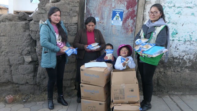 Para un buen desarrollo y crecimiento en los niños Arroz fortificado Manna Pack.