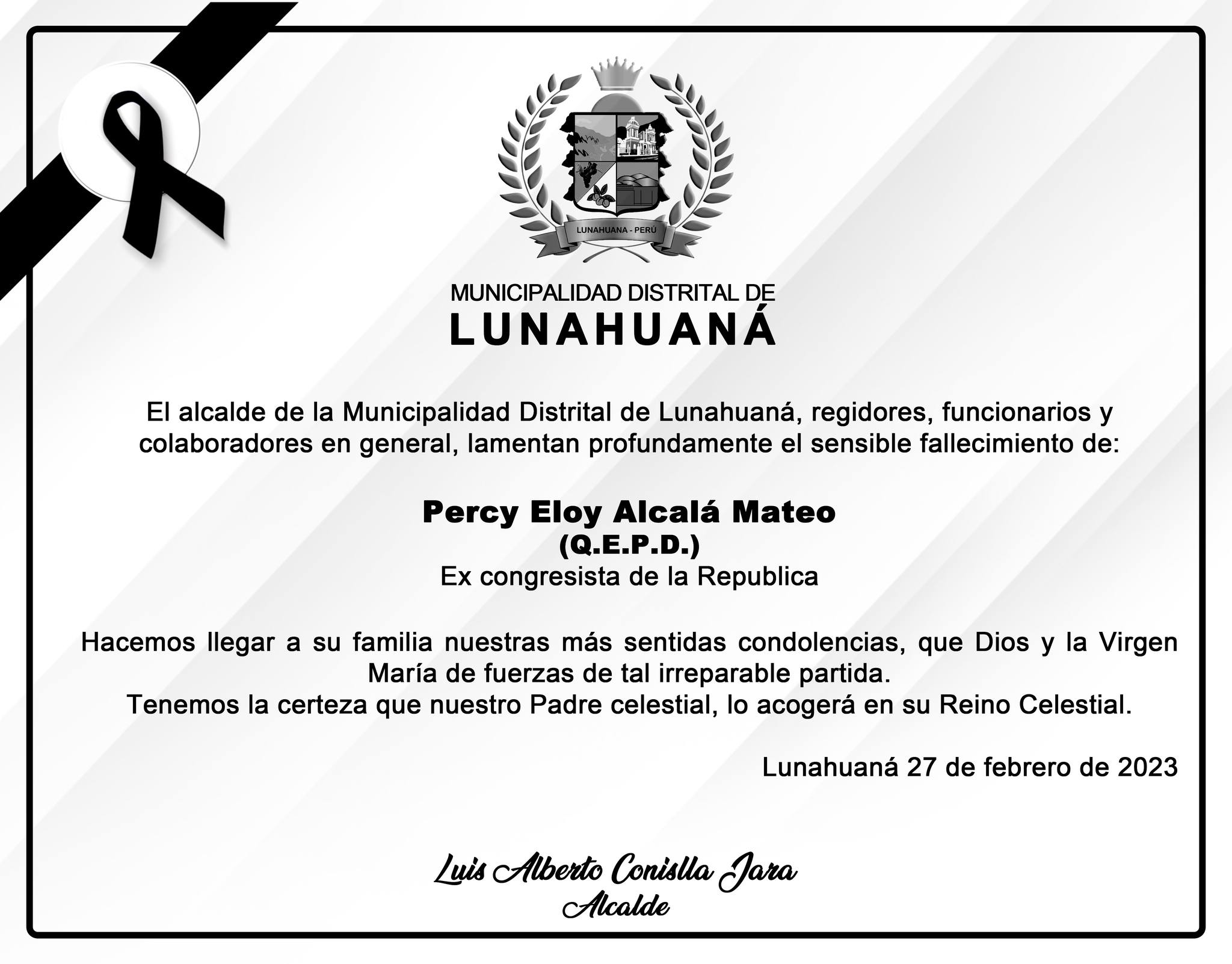 Condolencias