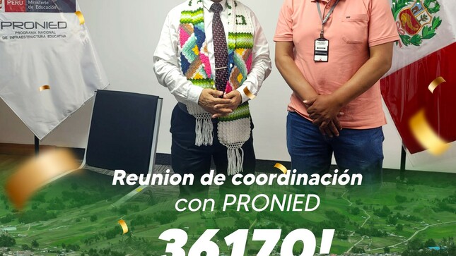 reunion de Coordiinacion con PRONIED