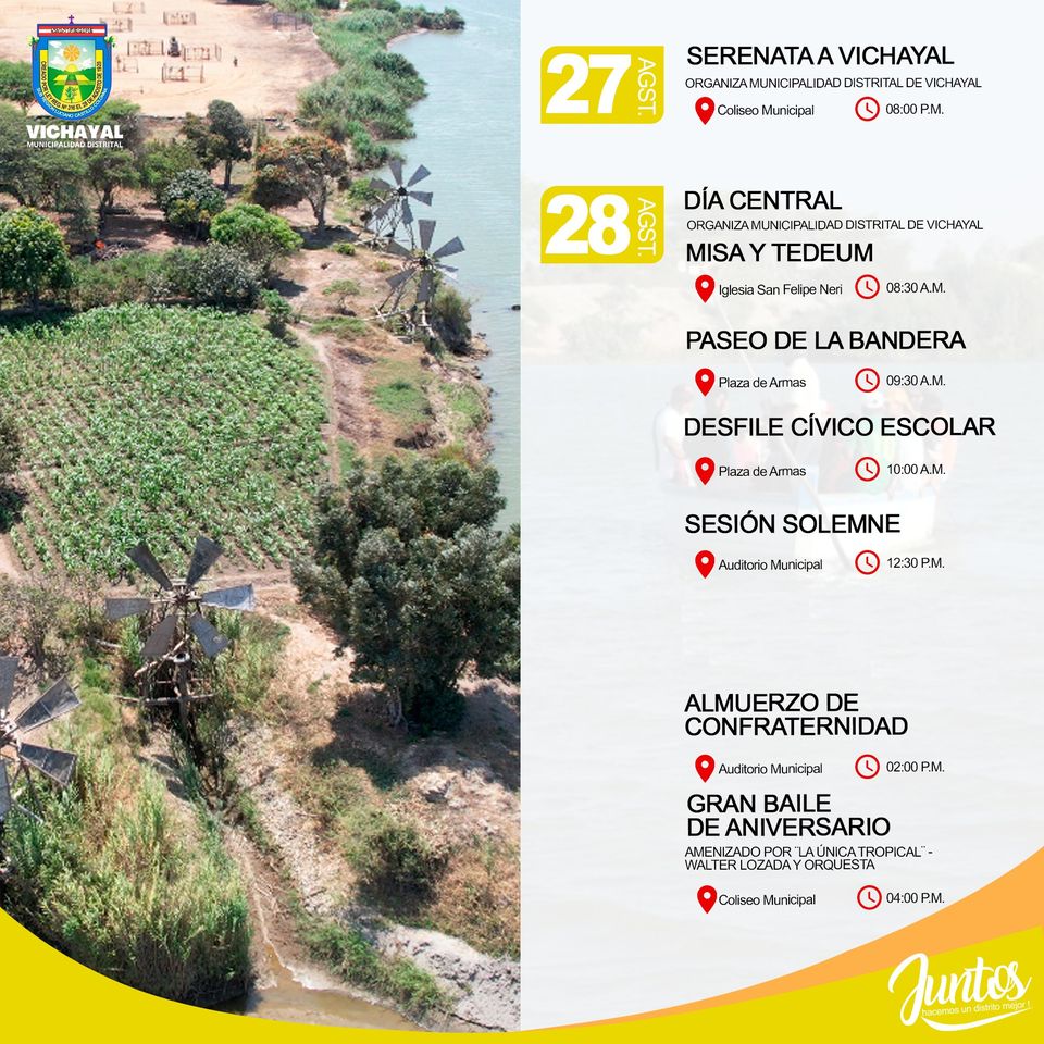 Programa por el 103° aniversario del Distrito de Vichayal