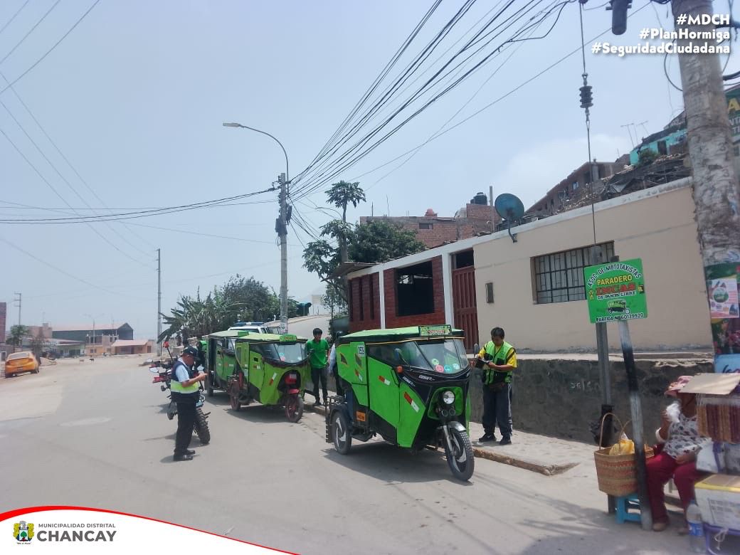 La Gerencia de Seguridad Ciudadana, la Fiscalización Municipal, la Policía Nacional del Perú (PNP) y el Tránsito Municipal están llevando a cabo el Plan Hormiga.