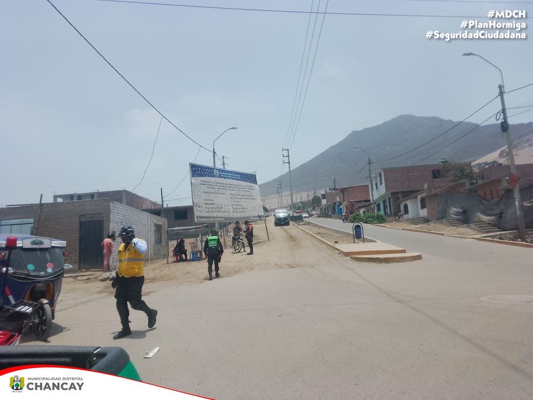 La Gerencia de Seguridad Ciudadana, la Fiscalización Municipal, la Policía Nacional del Perú (PNP) y el Tránsito Municipal están llevando a cabo el Plan Hormiga.