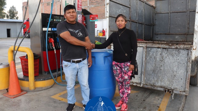 Entrega de 500 galones de combustible para mejoramiento y ampliación de vias