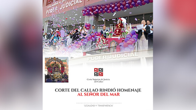 Corte Superior de Justicia del Callao rindió homenaje al Señor del Mar