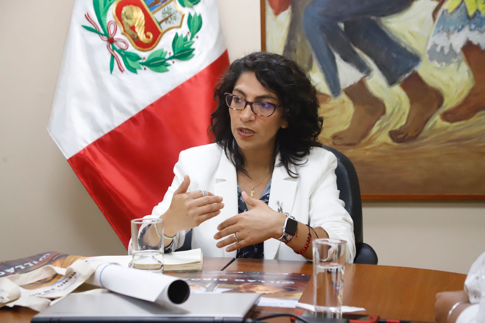 La ministra de Cultura, Leslie Urteaga Peña