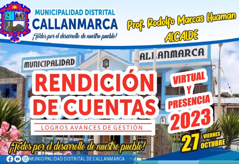 II Audiencia Pública de rendición de cuentas de la municipalidad Distrital-Callanmarca