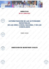 Vista preliminar de documento Directiva DI-011-DRC/002 “Automatización de las Actividades Registrales en las OREC a Nivel Nacional y en los Consulados”, primera versión