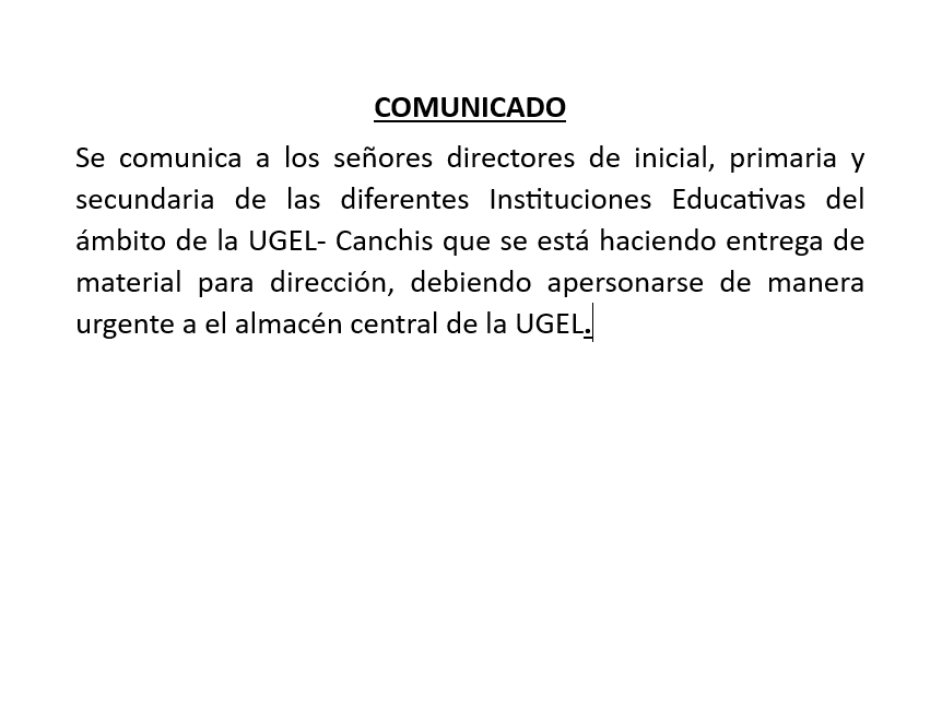 comunicado