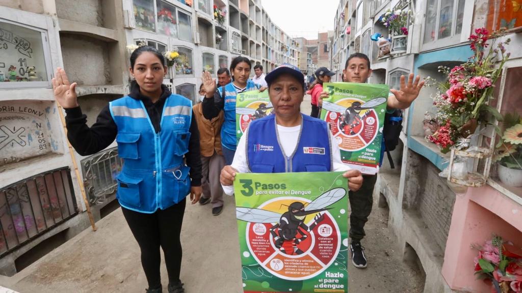 Minsa interviene cementerios para evitar la reproducción del zancudo que transmite el dengue