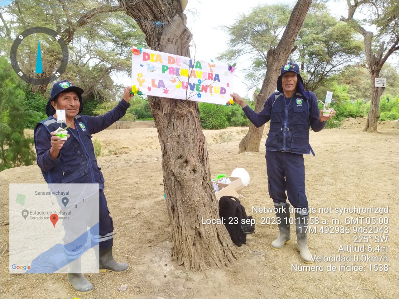 Actividad de integración y concientización ambiental para conmemorar el Día de la Primavera y la Juventud.