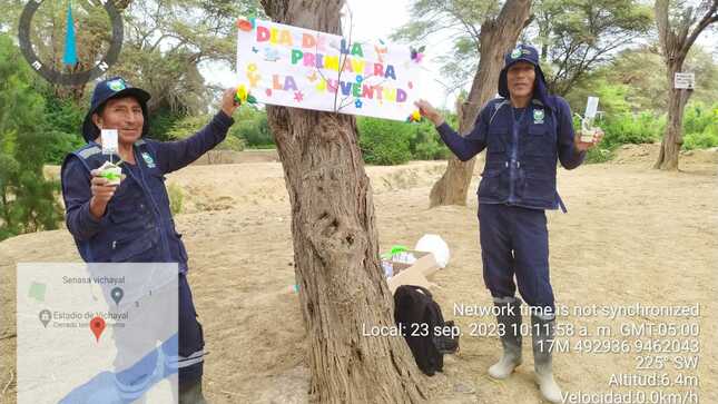 Actividad de integración y concientización ambiental para conmemorar el Día de la Primavera y la Juventud.