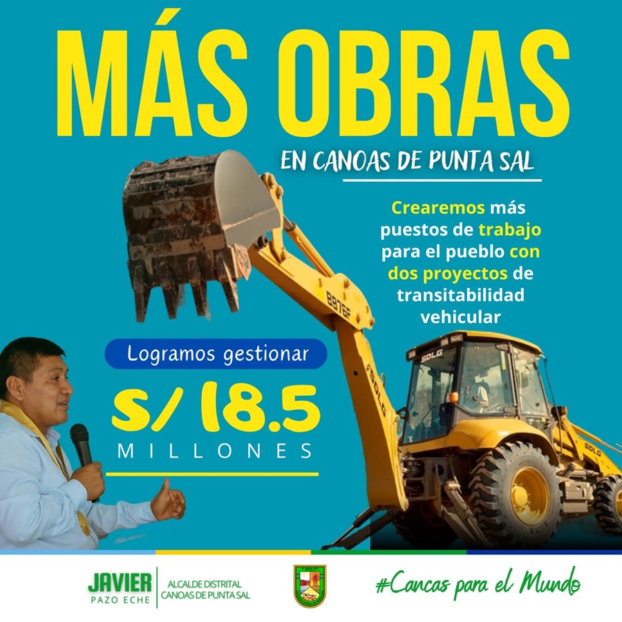 Alcalde logra financiamiento de más de S/ 18.5 millones para dos obras