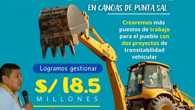 Alcalde logra financiamiento de más de S/ 18.5 millones para dos obras